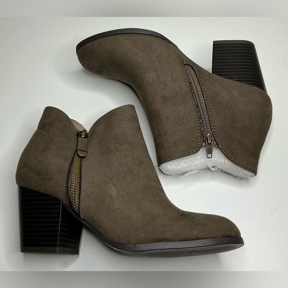 Style & Co Women Masrinaa Ankle Booties Masrinaaf Smooth Faux Gray New